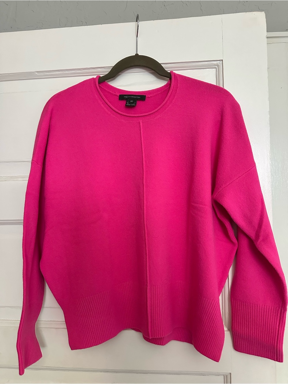French Connection Hot Pink Crewneck Sweater
